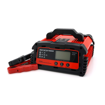 Автоматичне ЗУ для акумулятора DEMUDA 12V/24V (WET, AGM, GEL), AC110/220V, DC14,8В/29,6В, Струм заряду 12V/20A, 24V/10A, LCD, крокодили Зображення