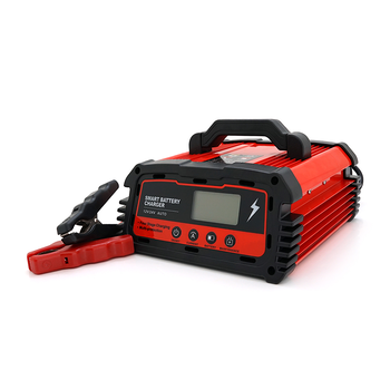 Автоматичне ЗУ для акумулятора DEMUDA 12V/24V (WET, AGM, GEL), AC110/220V, DC14,8В/29,6В, Струм заряду 12V/25A, 24V/10A, LCD, крокодили Зображення