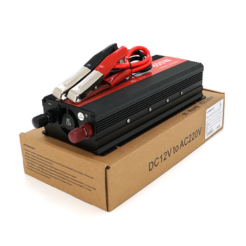 Інвертор напруги Demuda, 800W 12/220V з апроксимованою синусоїдою, 1 універсальна розетка, USB, клемні дроти Зображення