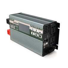 Інвертор напруги Demuda DMDPSW-1000W, 12V/220V, 1000W з правильною синусоїдою, 2 універсальні розетки, 2 USB, Rj 45, клемні дроти, Q6 Изображение