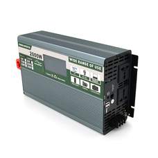 Інвертор напруги Demuda DMDPSW-2000W, 12V/220V, 2000W з правильною синусоїдою, 2 універсальні розетки, 2 USB, Rj 45, клемні дроти, Q4 Изображение