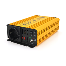 Інвертор напруги Mexxsun MXSPSW-300, 12V/220V, 300W з правільною синусоїдою, 1 Shuko, клемні дроти, Q8 Изображение