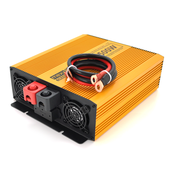 Інвертор напруги Mexxsun MXSPSW-1500, 12V/220V, 1500W з правільною синусоїдою, 2 Shuko, клемні дроти, Q4 Зображення