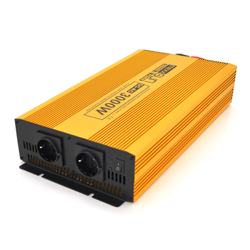 Інвертор напруги Mexxsun MXSPSW-3000, 12V/220V, 3000W з правильною синусоїдою, 2 Shuko, клемні дроти, Q2 Изображение