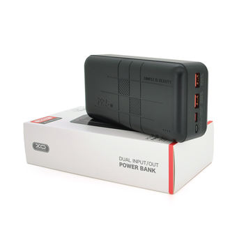 PowerBank XO-PR189 30000mAh, Input:5V/2.5A, 9V/2A,12V/1.5A (Type-C, MicroUSB), Output: 4.5V/5A,5V /4.5A, 5V/3A,9V/2A, 12V/1.5A (2хUSB, Type-C),Q20,plastic,Black Изображение