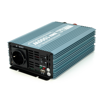 Інвертор напруги Mexxsun MXS-1000, 12V/220V, 1000W з модифікованою синусоїдою, 1 Shuko, 1 USB, клемні дроти, Q6 Изображение
