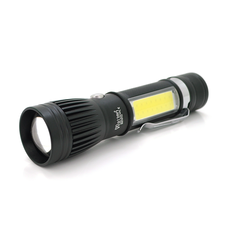 Ліхтарик ручний Watton WT-028, Cree T6+16SMD, 3 реж., ZOOM, 6800mAh акумулятор, зарядка microUSB,  IP44. 135 х 30 х 20. BOX Изображение