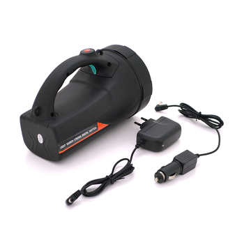 Ліхтар пошуковий Watton WT-240, 1LED T6, 20W, 3 режими, 7000mah, Black, IP40, СЗУ+АЗУ, 195х120х140мм, BOX Зображення