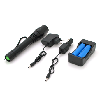 Ліхтар ручний Watton WT-241, 1LED Cree Q5, 3W, 5 режимів, ZOOM, 2х18650/2800mah, Black, IP44, СЗУ+АЗУ, 222х34х25мм, BOX Изображение