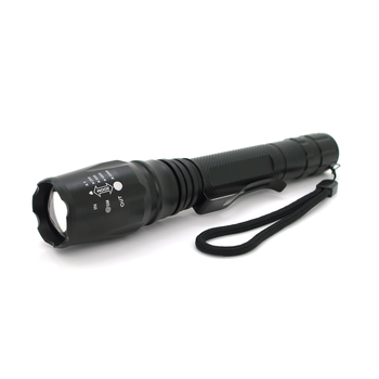Ліхтар ручний Watton WT-241, 1LED Cree Q5, 3W, 5 режимів, ZOOM, 2х18650/2800mah, Black, IP44, СЗУ+АЗУ, 222х34х25мм, BOX Изображение