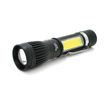 Ліхтарик ручний Watton WT-602, Cree T6+16SMD, 3 реж., ZOOM, 6800mAh акумулятор, заряджання microUSB. IP44. 135 х 30 х 20. BOX Изображение
