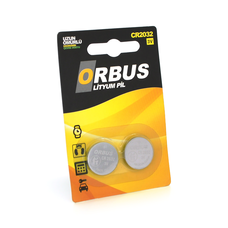 Батарейка літієва Orbus CR2032, 2 шт у блістері, ціна за блістер Зображення