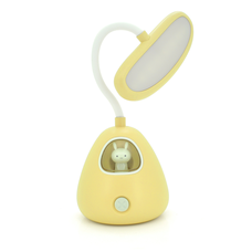 Гнучка настільна лампа-нічник RABBIT LD-3053, 3 режими, 4,2V 300mAh. microUSB, 3 години роботи, 25см, 200гр, Yellow, Box Изображение
