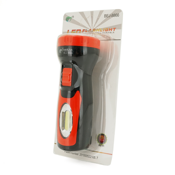 Ліхтарик ручний POWERMASTER BEJ-8866, 2 режим, вбудований акумулятор, 1 led+COB, IP40, заряд 220V, 130х50х40 Blister Изображение