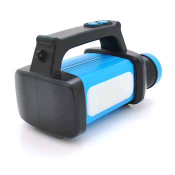 Ліхтар пошуковий SW-8802, 1LED+COB T6, 5W, 2+1+1 режим, 3600mAh, Black/Blue, IP40, USB кабель+4*LR06(немає в комплекті), 190х110х130мм, BOX Зображення