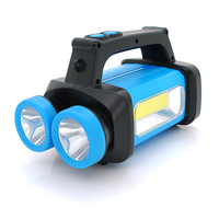 Ліхтар пошуковий SW-8802, 1LED+COB T6, 5W, 2+1+1 режим, 3600mAh, Black/Blue, IP40, USB кабель+4*LR06(немає в комплекті), 190х110х130мм, BOX Зображення