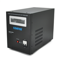 Стабілізатор напруги релейний Conter SVRH-20000VA/14000W однофазний, напольного монтажу, LED дисплей, DC150-270V, AC230±8%, 2*Shuko, Q4 Изображение