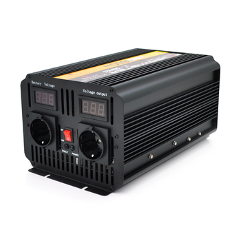 Інвертор напруги POWERMASTER, 24V/220V, 1800W з модифікованою синусоїдою, 2 Shuko, клеми Зображення