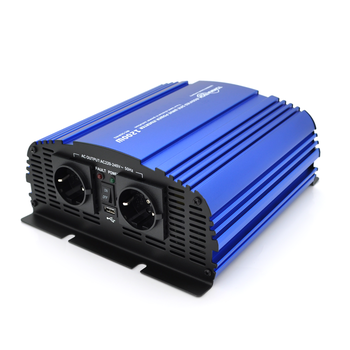 Інвертор напруги Tommatech MS-1200, 12V/220V, 1200W з апроксимованою синусоїдою, 2Shuko, USB, клемні дроти, 2 запобіжники, Q4 Изображение