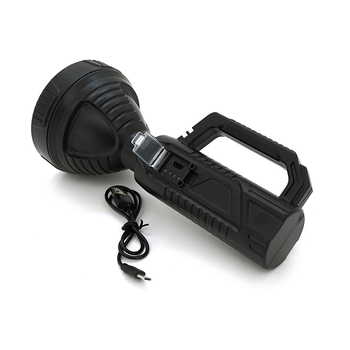 Ліхтар пошуковий POWERMASTER HY-788, 1LED T6, 10W, 3 режими, 2400mah, Black, IP40, USB кабель, 220х95х95мм, BOX Изображение