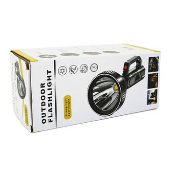 Ліхтар пошуковий POWERMASTER HY-788, 1LED T6, 10W, 3 режими, 2400mah, Black, IP40, USB кабель, 220х95х95мм, BOX Изображение