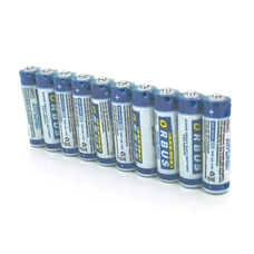 Батарейка сольова Orbus Zinc Carbon 1.5V AA/LR06, 10  штуки shrink Зображення