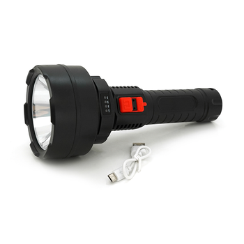 Ліхтарик ручний POWERMASTER HY-789, 1Led CreeXPE, 18650, IP40, 3-реж., microUSB., 195х80х35, BOX Зображення