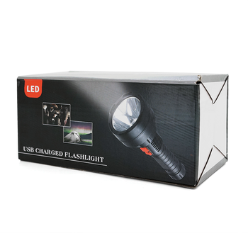 Ліхтарик ручний POWERMASTER HY-789, 1Led CreeXPE, 18650, IP40, 3-реж., microUSB., 195х80х35, BOX Зображення