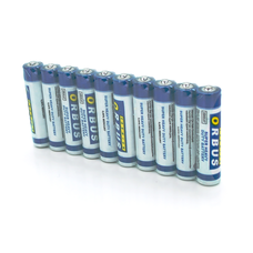 Батарейка сольова Orbus Zinc Carbon 1.5V AAA/LR03, 10 штуки shrink Зображення