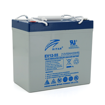 Тяговий акумулятор RITAR EV12-55,12V 55Ah, M5 (229 х 138 х 211(216)), Q1 Зображення