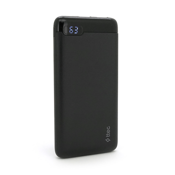 PowerbankTtec 10000mAh, Output: 2*USB + Type-C, 20W, Black, Q30 Зображення