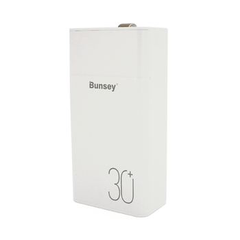 PowerBank Bunsey BY-40 30000mAh, Input:MicroUSB+Type-C, Output:2USB/Type-C, QC22.5W/PD20W, White Зображення