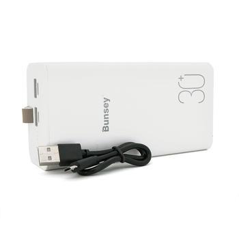 PowerBank Bunsey BY-40 30000mAh, Input:MicroUSB+Type-C, Output:2USB/Type-C, QC22.5W/PD20W, White Зображення