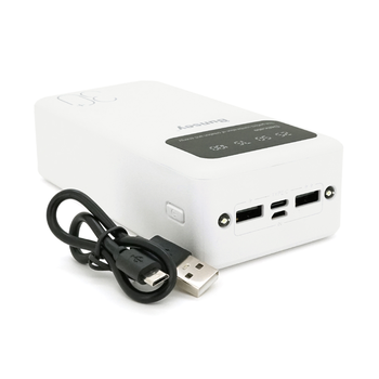 PowerBank Bunsey BY-12 30000mAh, Input:MicroUSB+Type-C, Output:2USB/Type-C, QC22.5W/PD20W, White Зображення