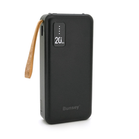 PowerBank Bunsey BY-29 20000mAh, Input:MicroUSB+Type-C, Output:2USB/Type-C, PD20W, Black Зображення