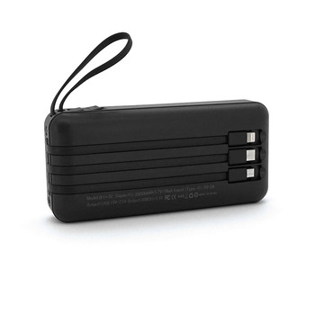PowerBank Bunsey BY-32 20000mAh, Input:MicroUSB+Type-C, Output:2USB/Type-C, PD20W, Black Зображення