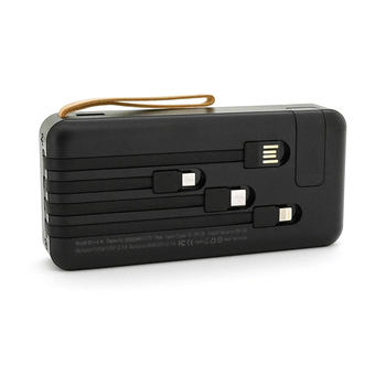 PowerBank Bunsey BY-14 20000mAh, Input:MicroUSB+Type-C, Output:2USB/Type-C, PD10W, Black Зображення