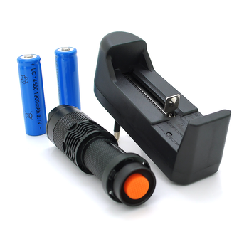 Ліхтар ручний KAMASTAR KM-82, 1LED CREE Q5, 3W, 3 режими, ZOOM, АА/1300mah, Black, IP40, СЗУ, 82х26х26мм, BOX Зображення