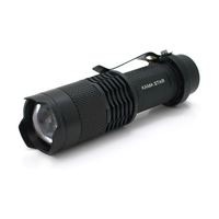 Ліхтар ручний KAMASTAR KM-82, 1LED CREE Q5, 3W, 3 режими, ZOOM, АА/1300mah, Black, IP40, СЗУ, 82х26х26мм, BOX Зображення