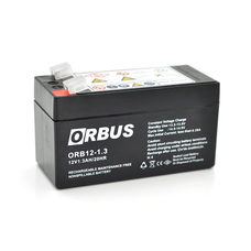 Акумуляторна батарея ORBUS ORB1213 AGM 12V 1,3Ah (98 х 44 х 53 (59)) 0.525 kg Q20/450 Зображення