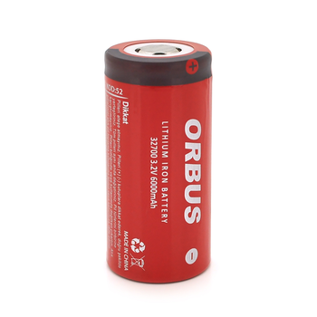Акумулятор 32700 LiFEPO4 ORBUS 32700-48G, 6000mAh, 3.2V, RED/GREY, Q120 Зображення