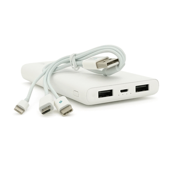 PowerbankTtec 10000mAh, Output: 2USB/microUSB, 20W, White Зображення