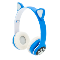 Бездротові навушники Bluetooth Cat Ear VZV-28M Led, Blue Зображення