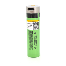 Акумулятор 18650 Li-Ion LiitoKala Lii-34B-USB, 3400mAh, Type-C, 3.7V (2.75-4.2V), Green, PVC BOX Зображення