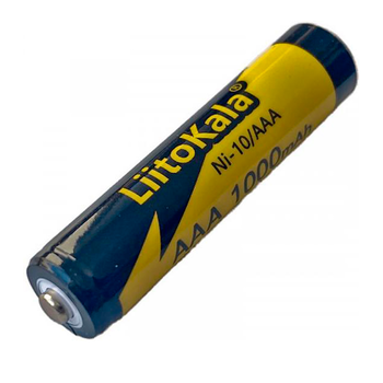 Акумулятор LiitoKala Ni-10/AAA 1.2V AAA 1000mAh NiMH Rechargeable Battery, 5 штук у shrink, ціна за shrink Зображення