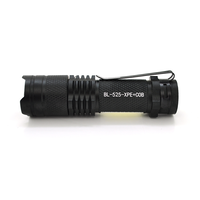 Ліхтарик ручний Bailong BL-525-XPE-COB, Led-CREE Q5 + COB, 3 режими, Zoom, корпус-алюміній, водостійкий, вбудований акум, 100х24х24, BOX Зображення