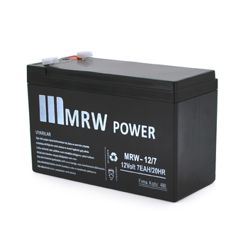Акумуляторна батарея Mervesan MRW-12/7L 12 V 7Ah ( 150 x 65 x 95 (100) ) BLACK (1.65kg) Q8/672 Зображення