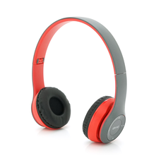 Бездротові навушники Bluetooth P47 Led, Red/Silver Зображення
