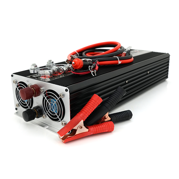 Інвертор напруги YOSO з правильною синусоїдою, 8000W, 12/220V-4000W, 2 універсальні розетки, LED Display, затискачі, клемні дроти, Q4 Изображение