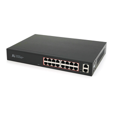 Комутатор Merlion MG1018 18 портів Ethernet 10/100/1000 Мбіт/сек. метал AC220V. Изображение